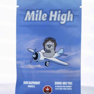 3000 mg THC Blue Raspberry (Gummy) (Indica) (8 Pieces) by: Mile High