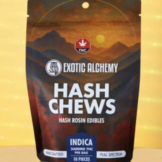 3000 mg THC Hash Chews (Gummy) (Indica) (10 Pieces) by: Exotic Alchemy